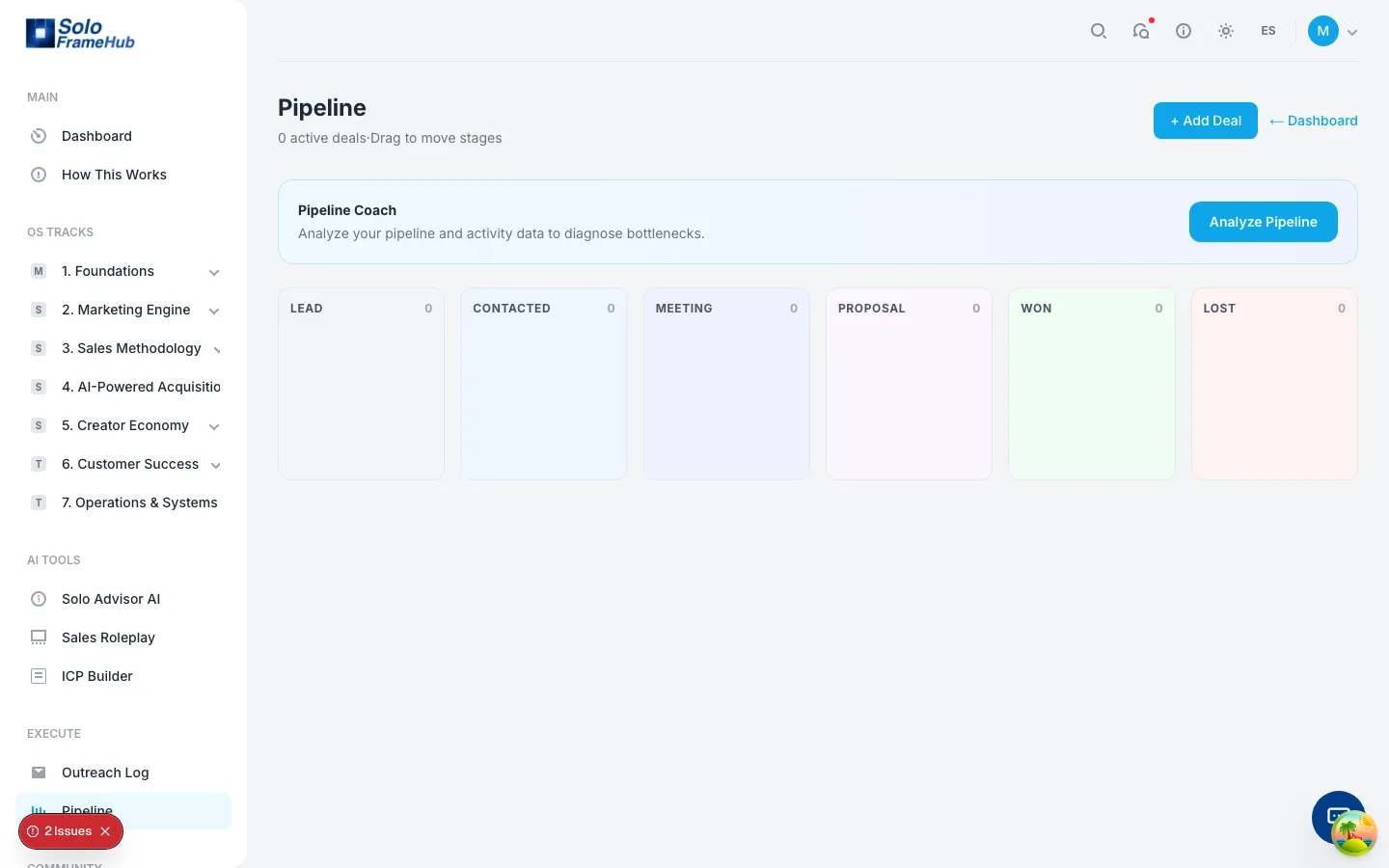 GTM OS pipeline kanban with shareable deal pages: startup sales pipeline management tool