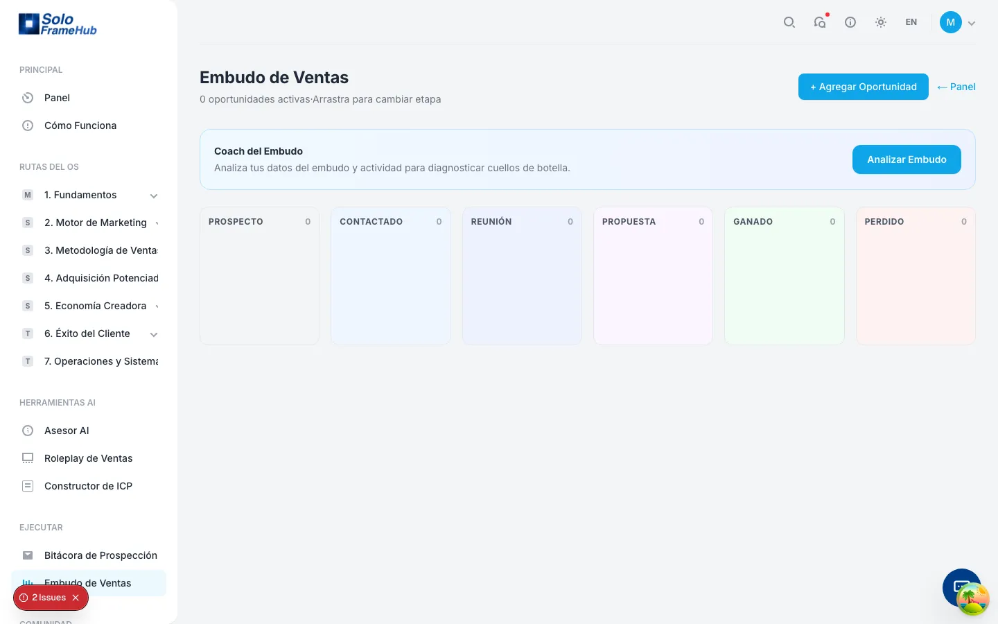 Kanban del pipeline y páginas de deal compartibles
